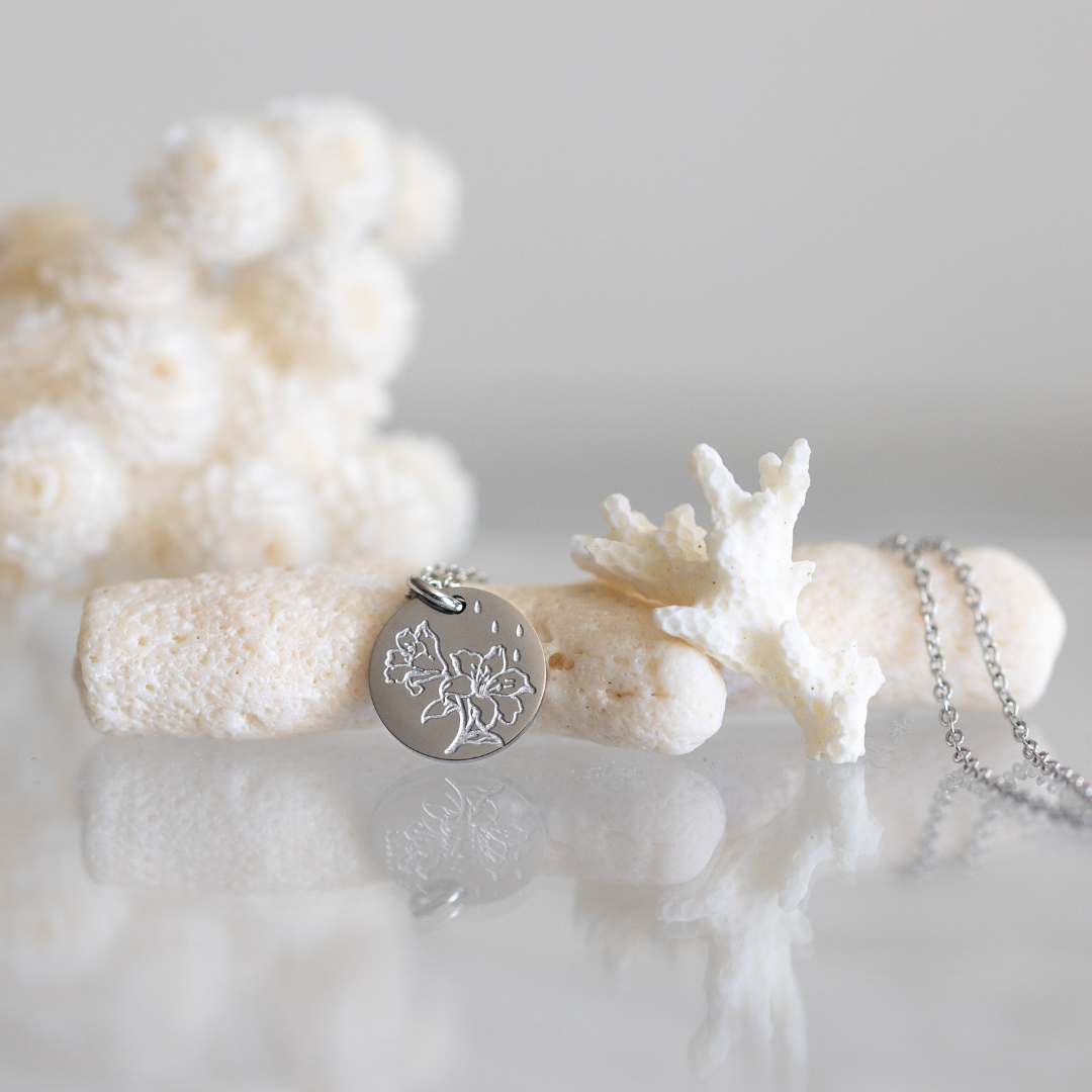 No Rain No Flowers necklace