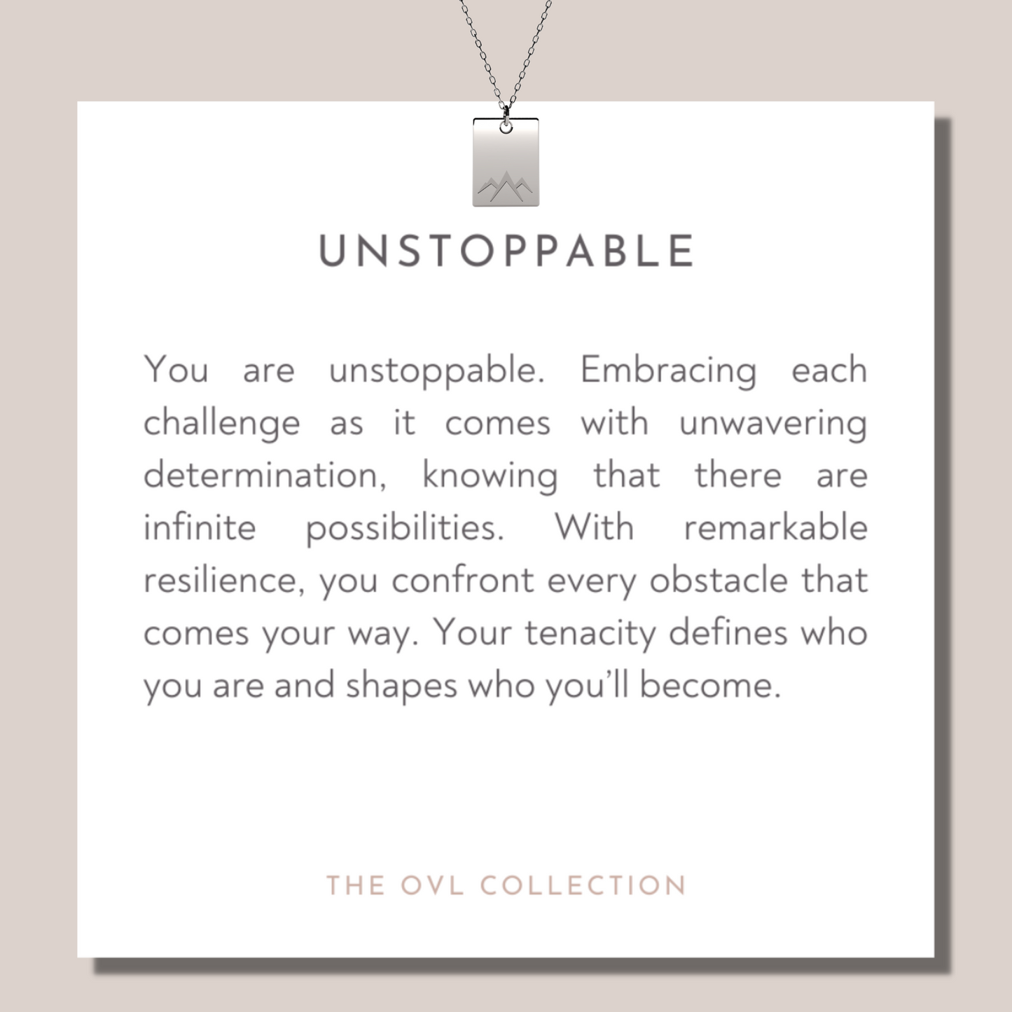 Unstoppable jewelry gift for her - inspirational necklace