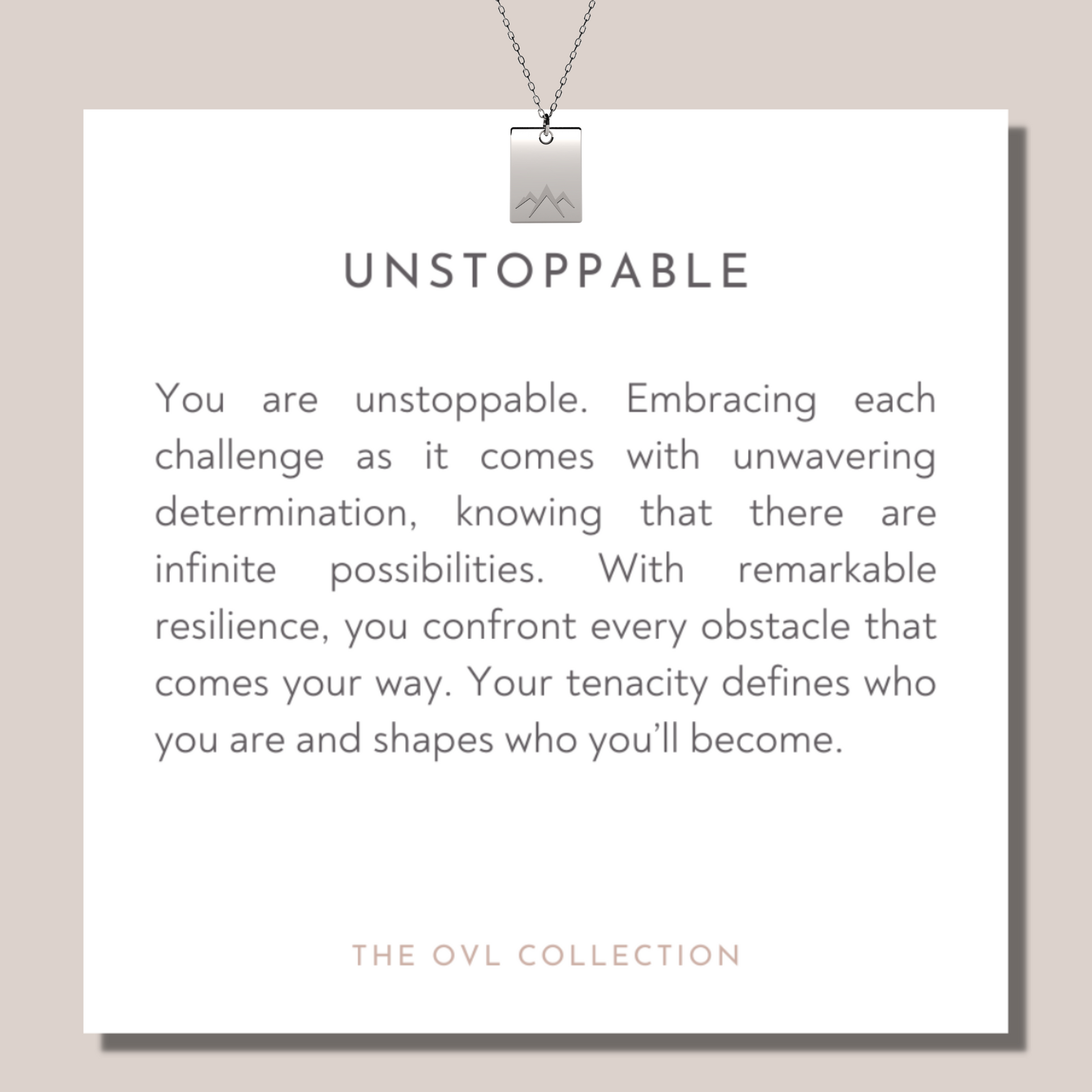 Unstoppable jewelry gift for her - inspirational necklace