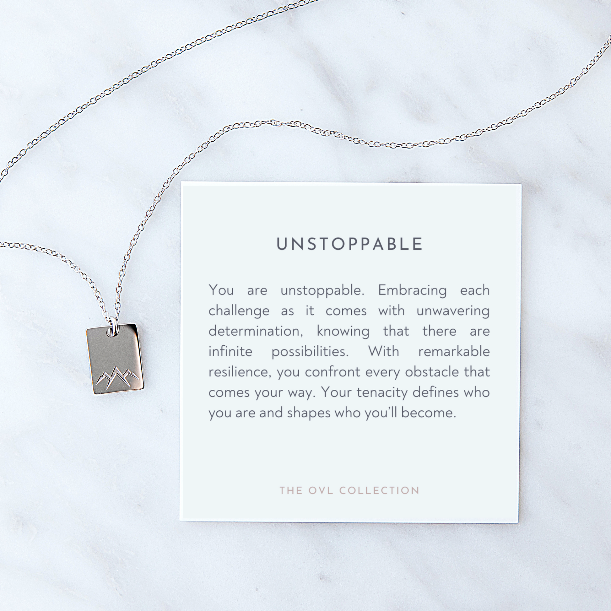 Unstoppable necklace, meaningful gift 