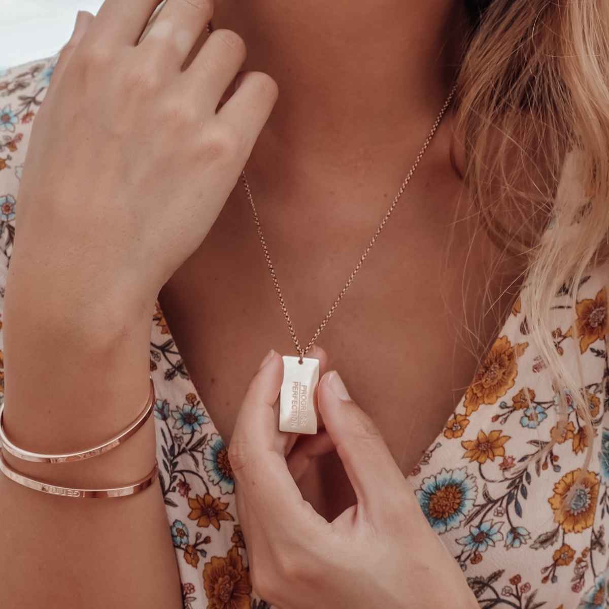 Progress Over Perfection Necklace | Necklaces | The Ovl Collection