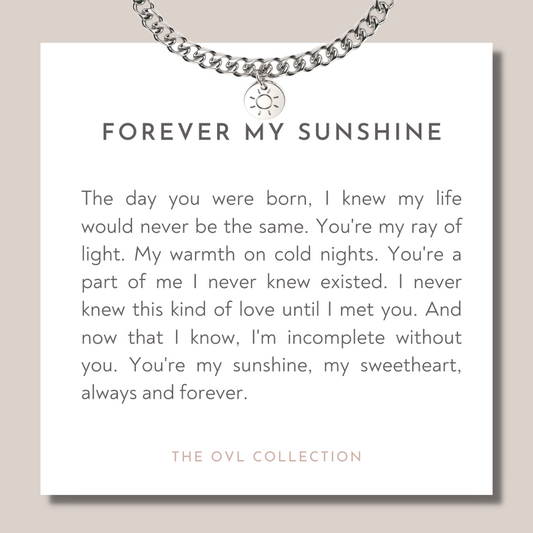 daughter bracelet keepsake jewelry gift forever my sunshine