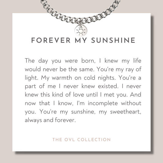 daughter bracelet keepsake jewelry gift forever my sunshine 