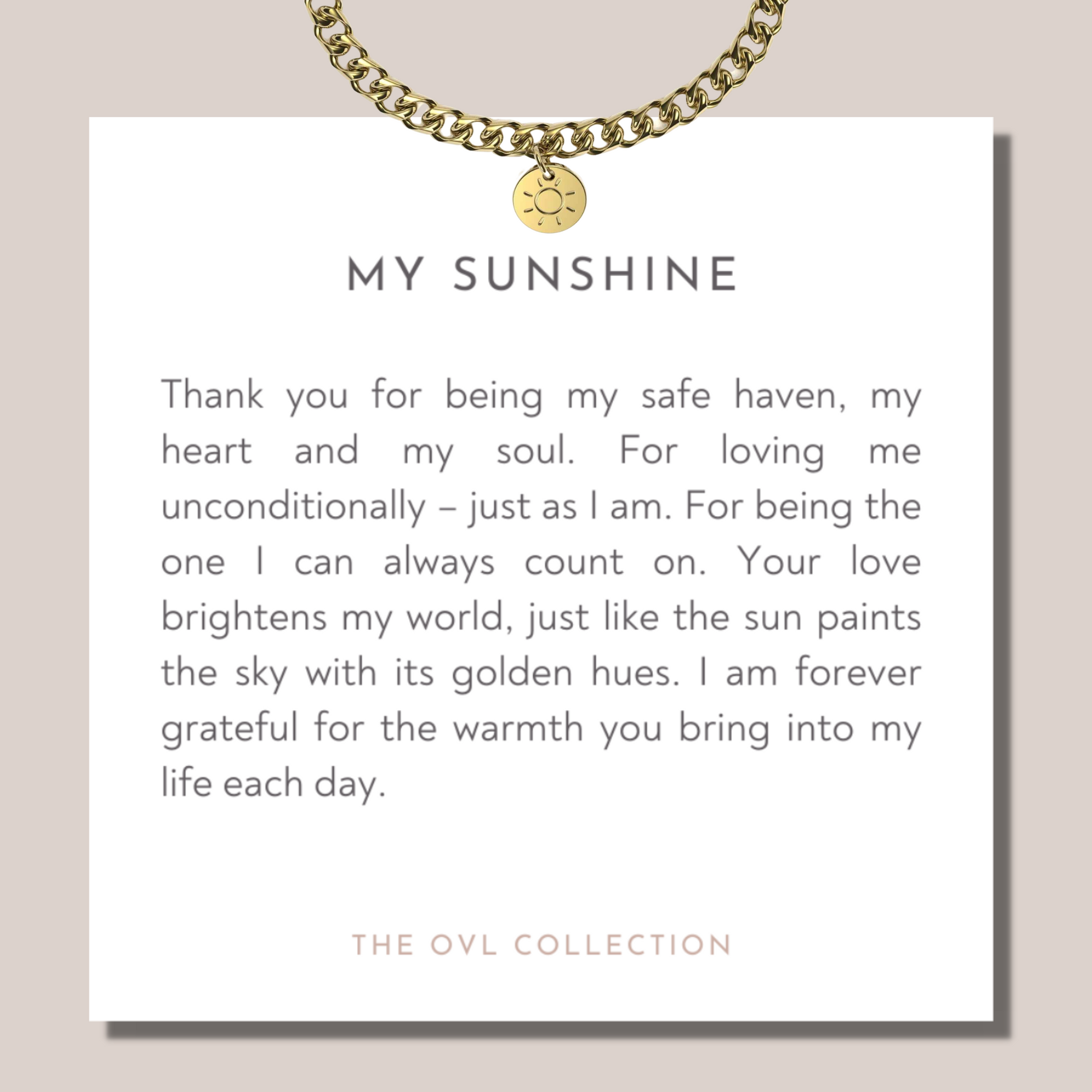 My Sunshine bracelet - meaningful gift for moms