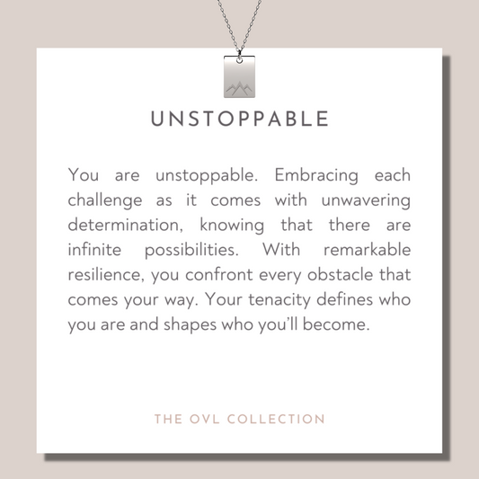 Unstoppable jewelry gift for her - inspirational necklace 
