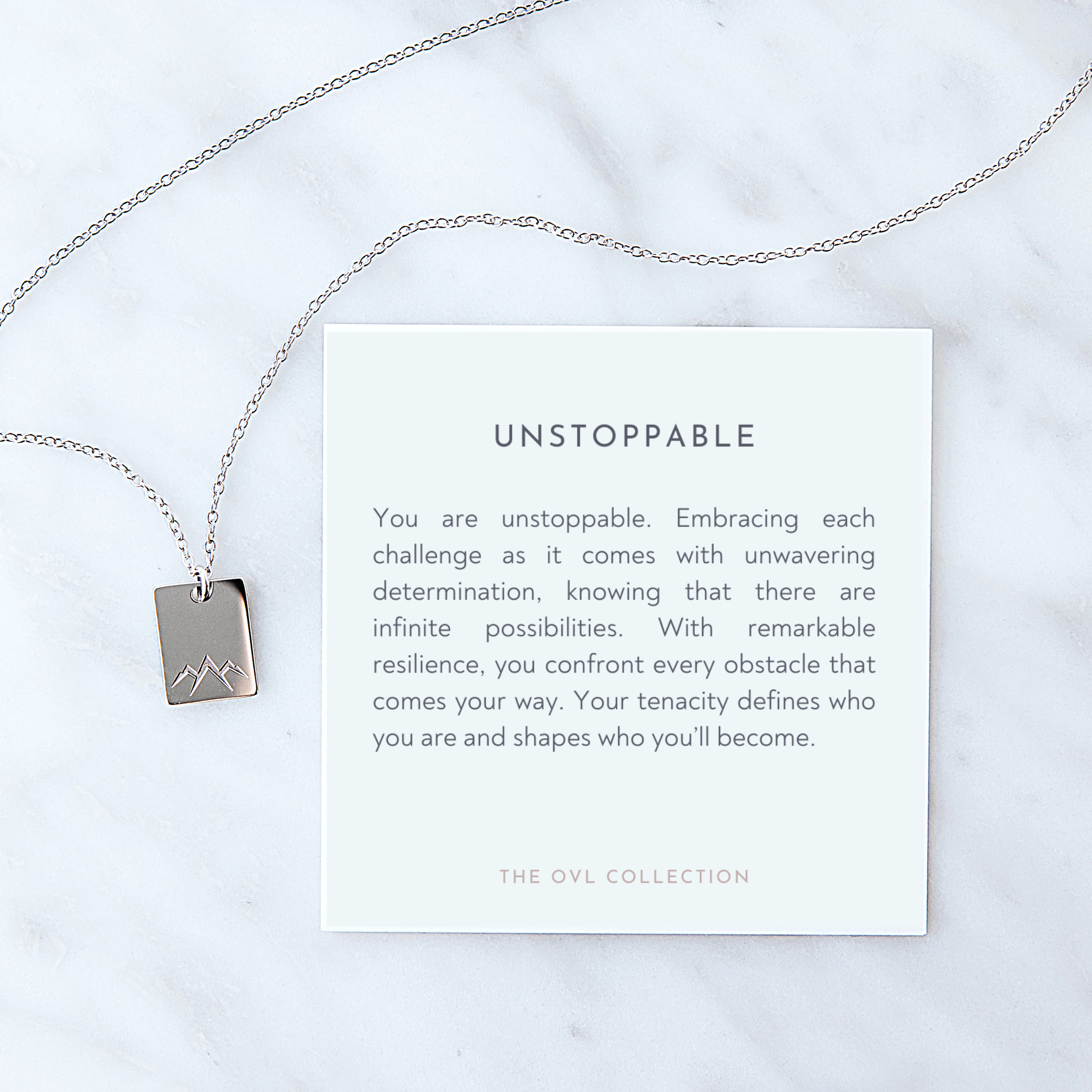 Unstoppable necklace, meaningful gift