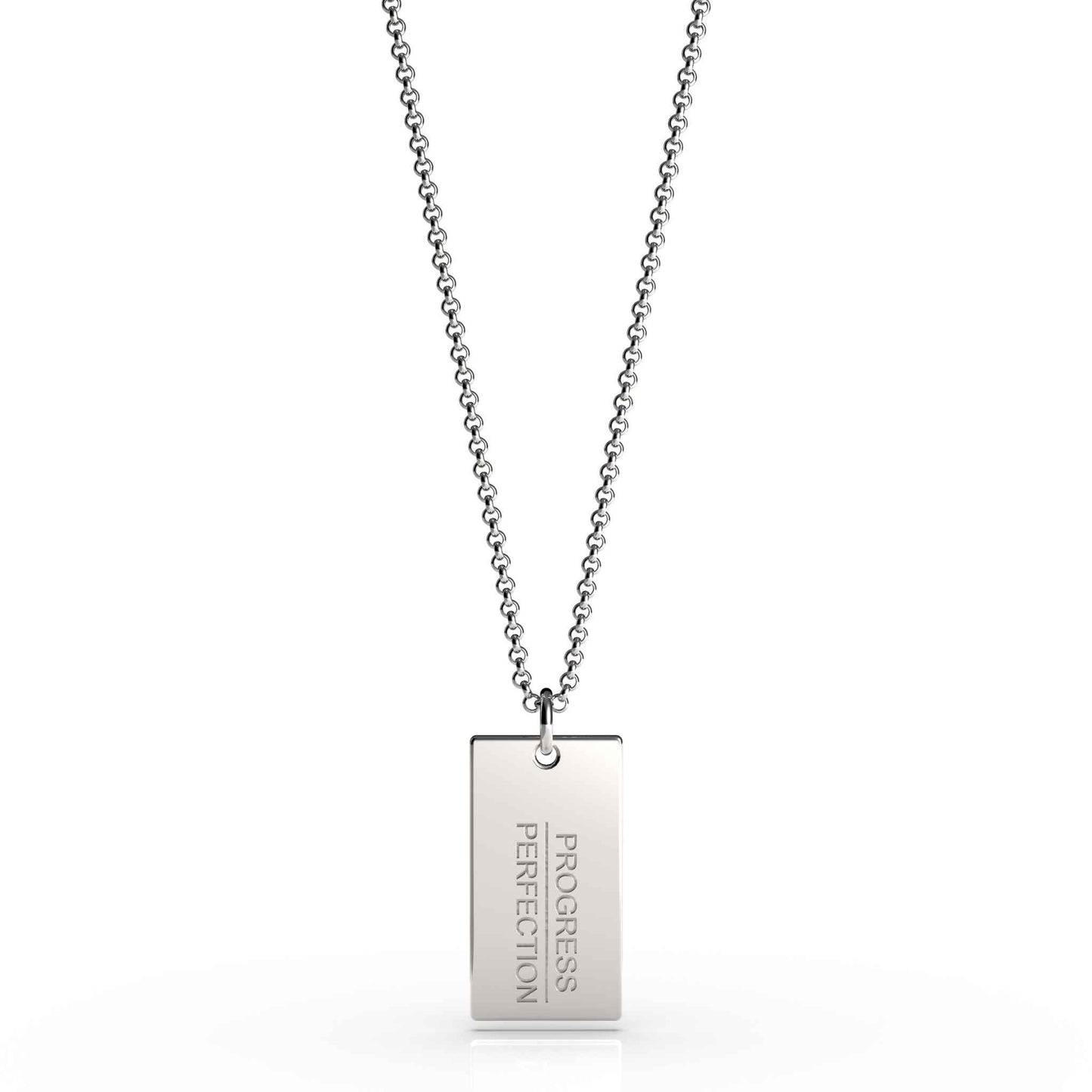 Mindfulness necklace | Progress over perfection | Meaningful jewelry